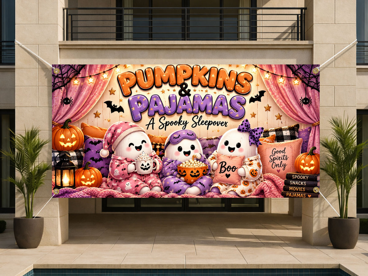 Pumpkin Pajama Party Banner