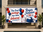 Funny Retirement Banner, Personalized Postal Retirement Sign, Mail Carrier