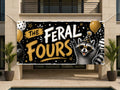 Raccoon 4th Birthday Banner