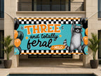Funny 3rd Birthday Banner, Raccoon Party Sign, Boy Backdrop