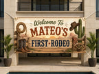 First Rodeo Birthday Banner,  1st Birthday Western Cowboy Theme Party Decor