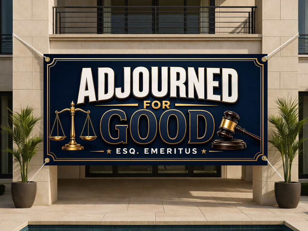 Adjourned For Good Banner