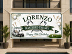 Golf 70th Birthday Banner, Masters Party Sign, Clubhouse Backdrop