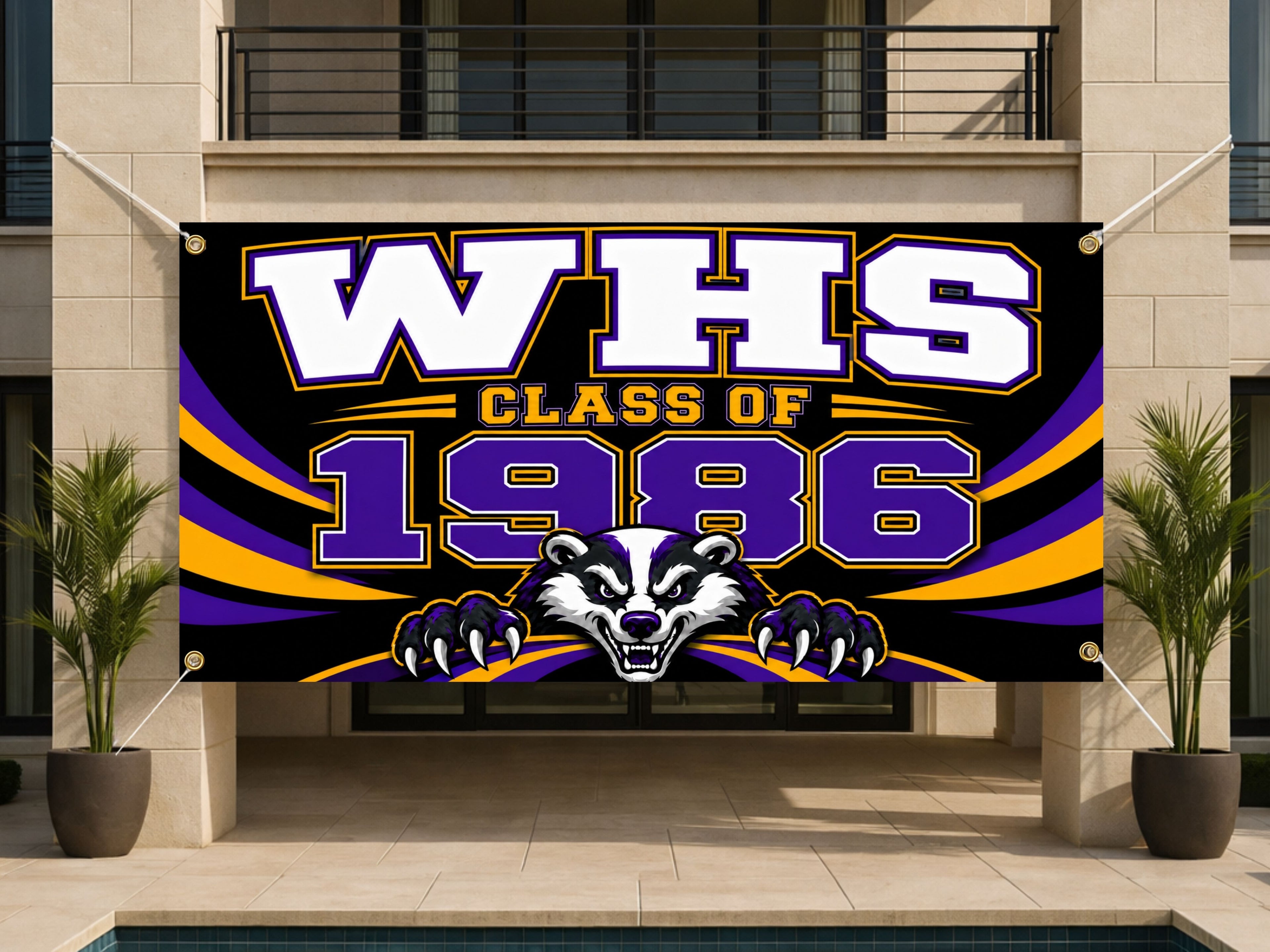 High School Reunion Banner, 40th Class Reunion Sign, Alumni Backdrop