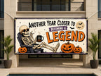 Funny Birthday Banner, Skeleton Party Backdrop, Legend Birthday Decor