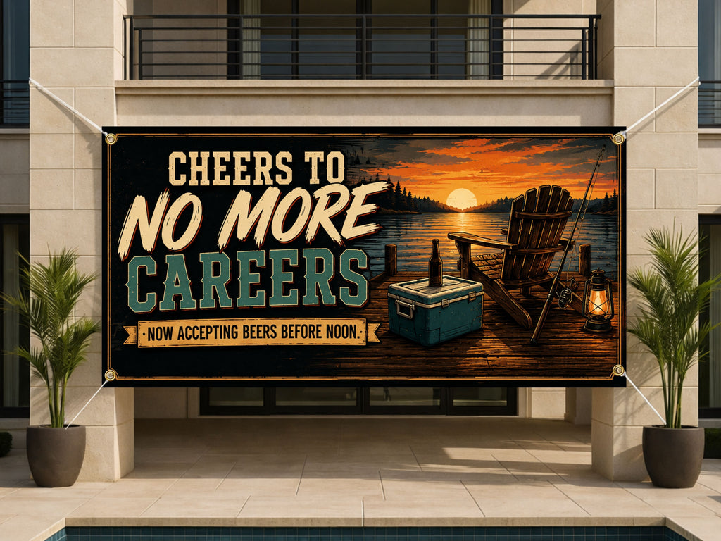 Fishing Retirement Party Banner