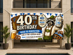 40th Birthday Banner, German Beer Party Backdrop, Funny Oktoberfest Sign