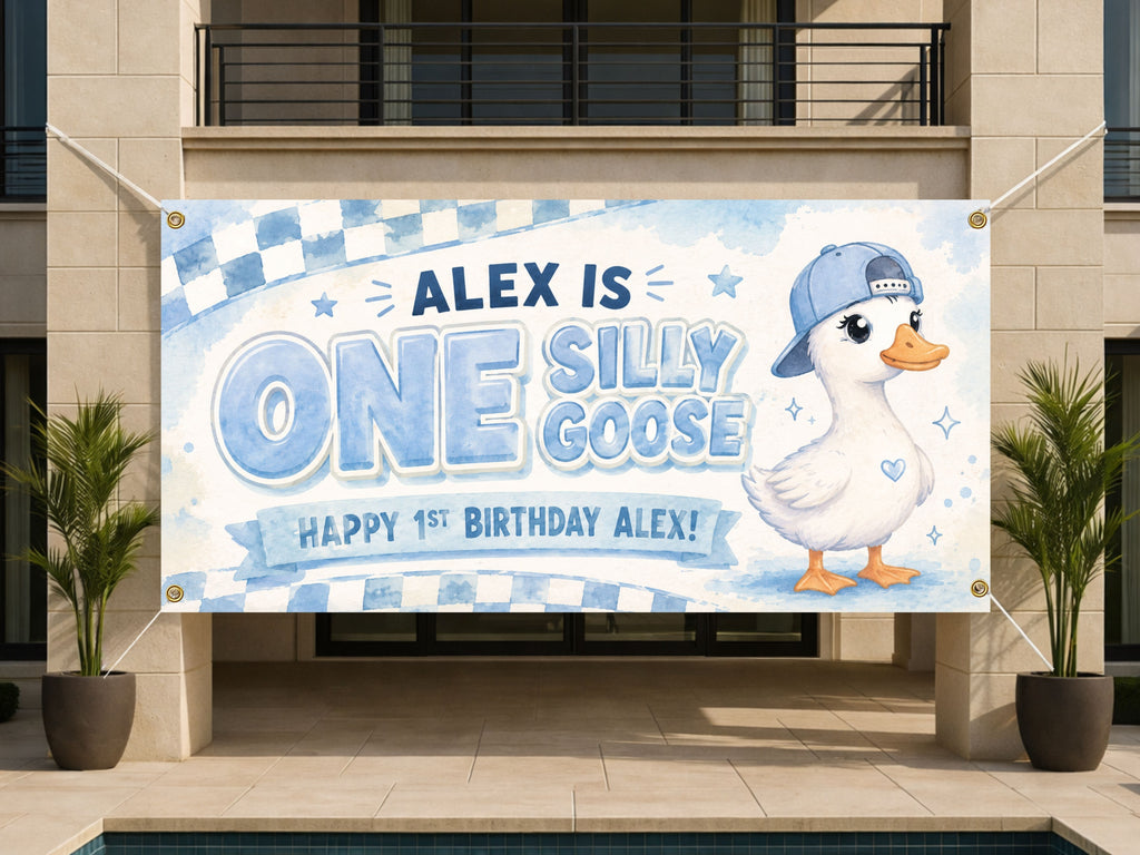 Goose 1st Birthday Banner