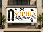 Graduation Banner, Personalized Grad Party Sign, Custom Name Backdrop