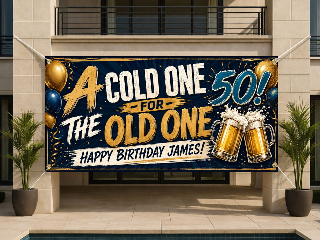 50th Old One Birthday Banner