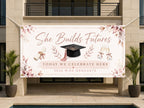 Masters Graduation Banner, MEd Grad Party Sign, Teacher Graduation Backdrop