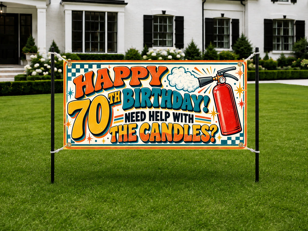 Retro Extinguisher 70th Banner