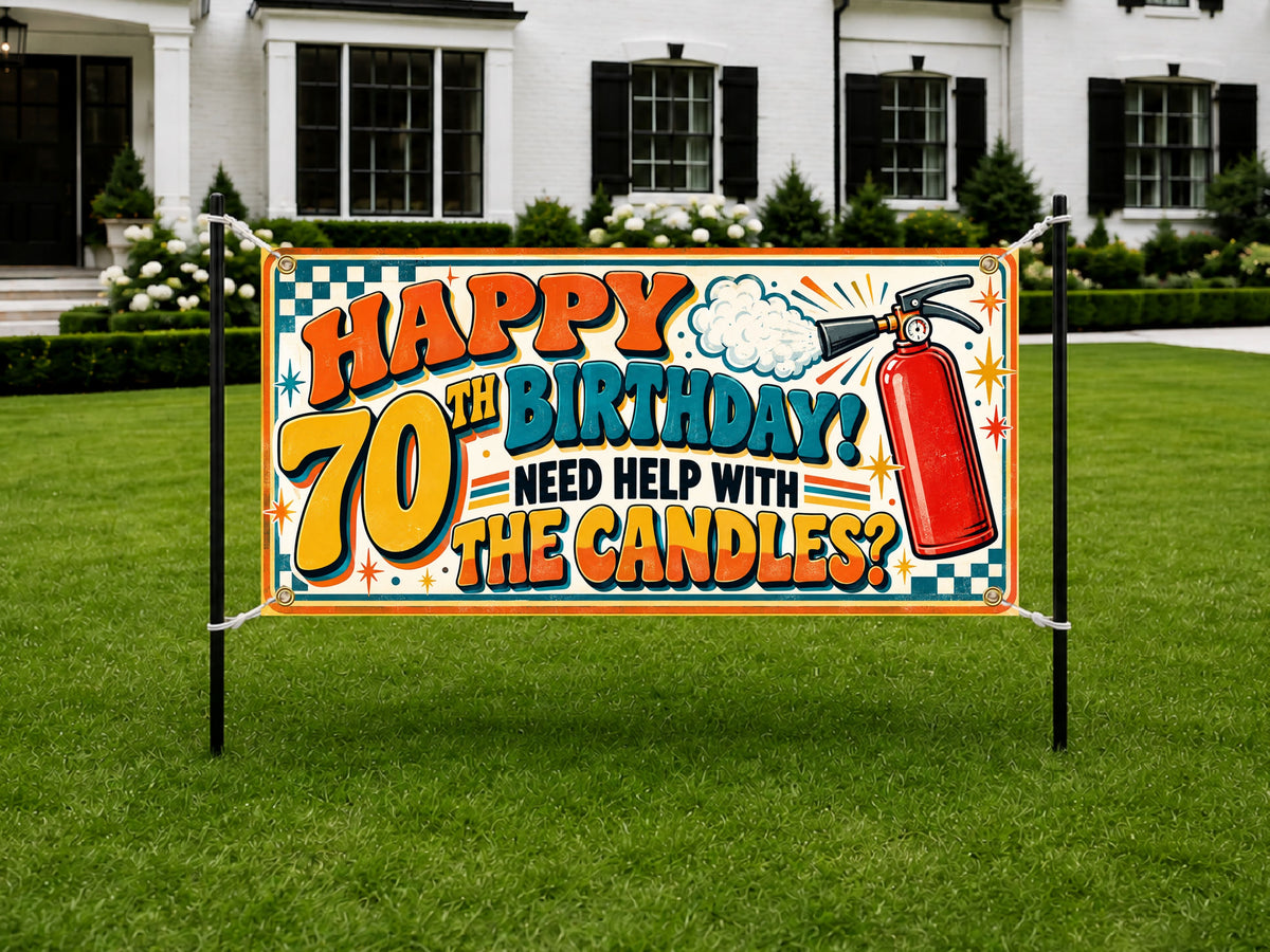 Retro Extinguisher 70th Banner