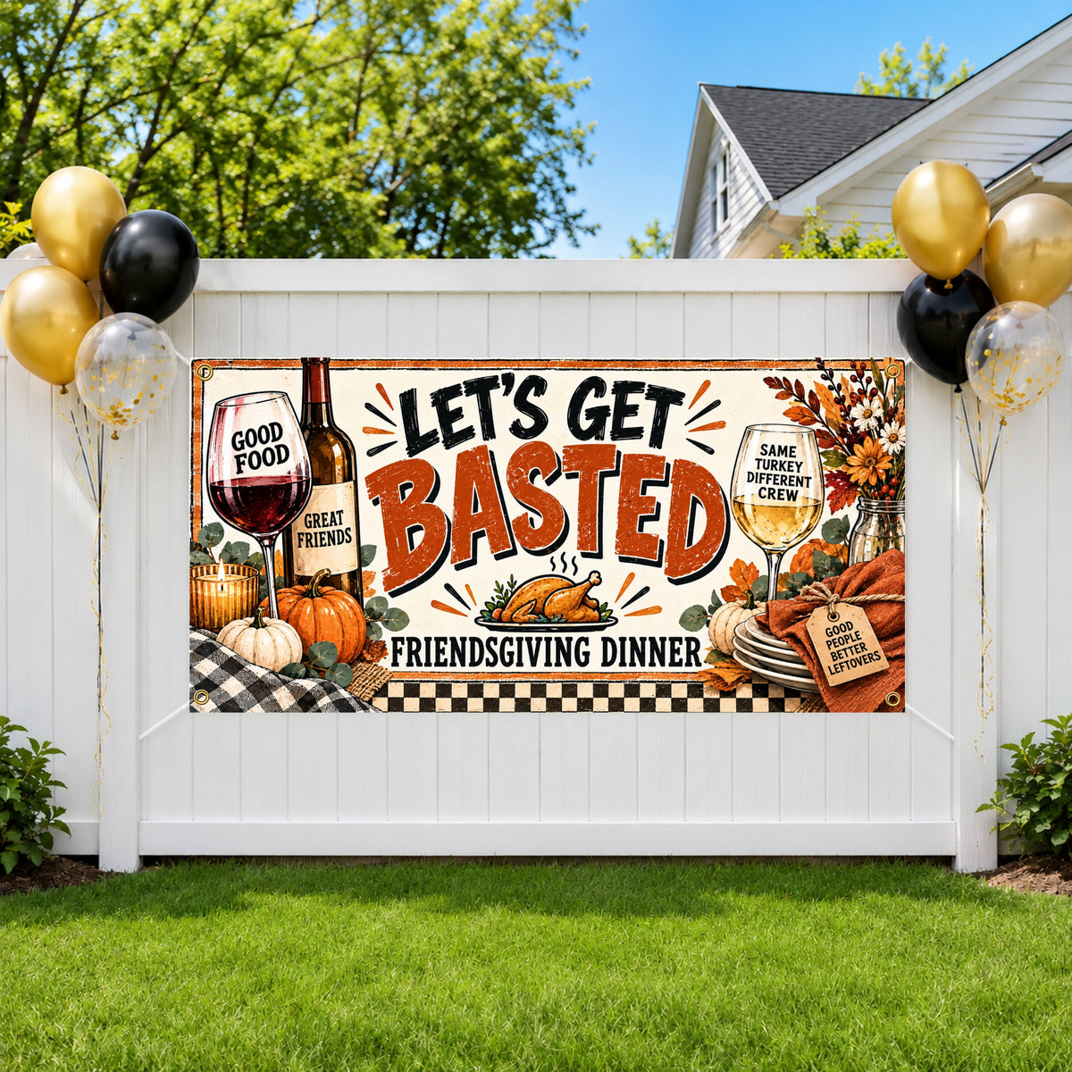 Friendsgiving Dinner Party Banner