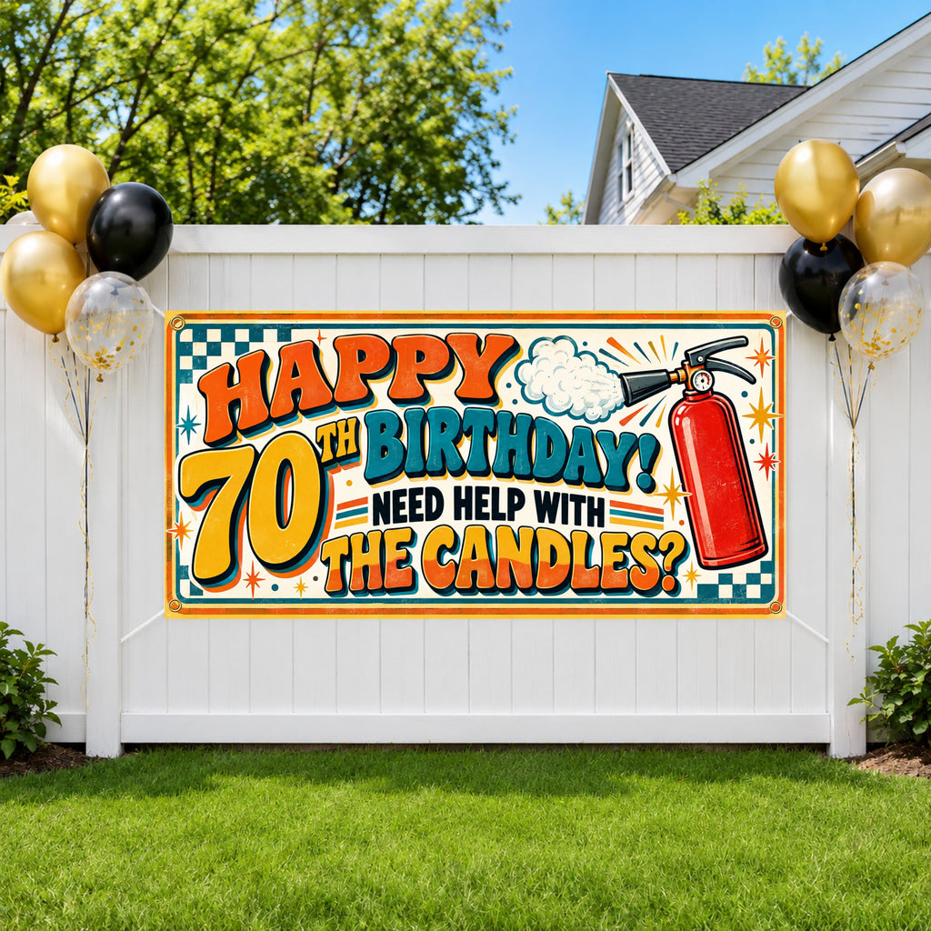 Retro Extinguisher 70th Banner