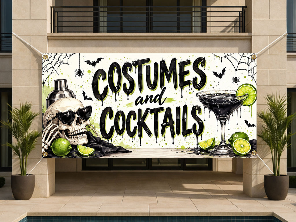 Costumes Cocktails Halloween Banner