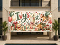 Christmas Fawn First Birthday Banner