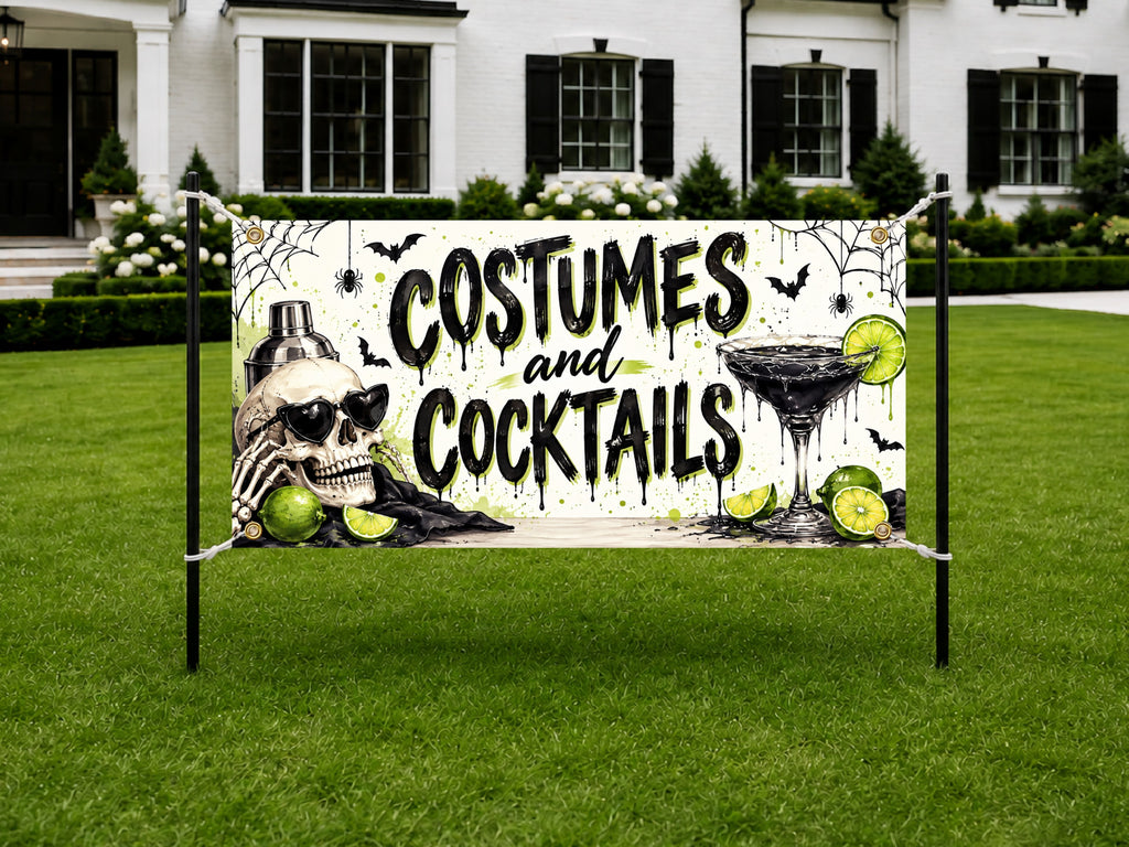 Costumes Cocktails Halloween Banner