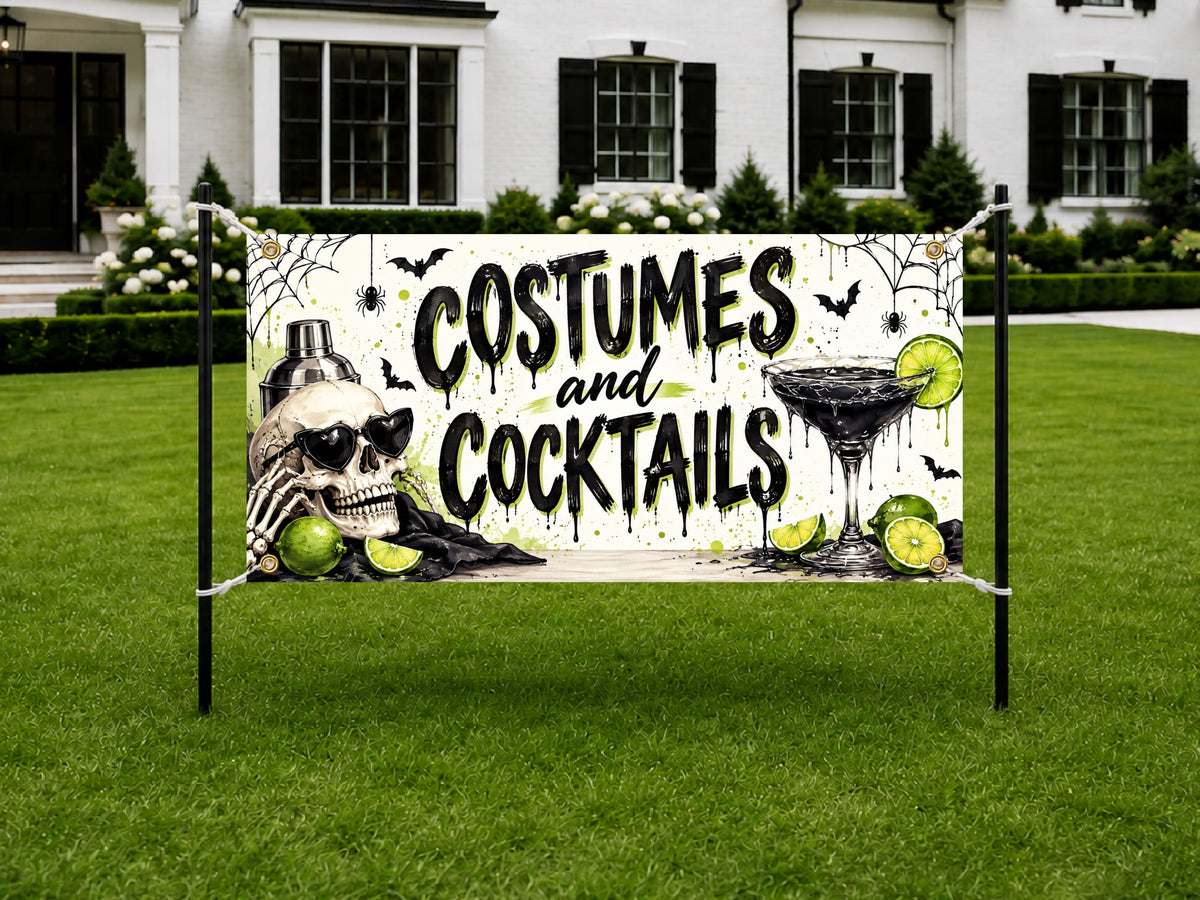 Costumes Cocktails Halloween Banner