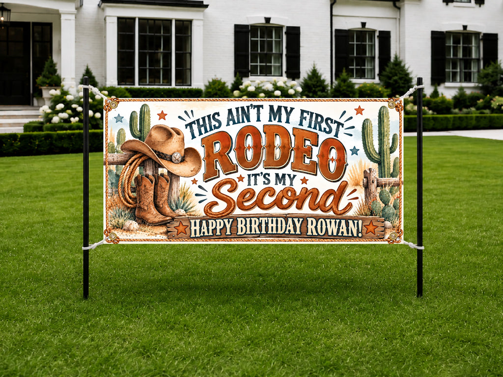 Cowboy 2nd Birthday Banner