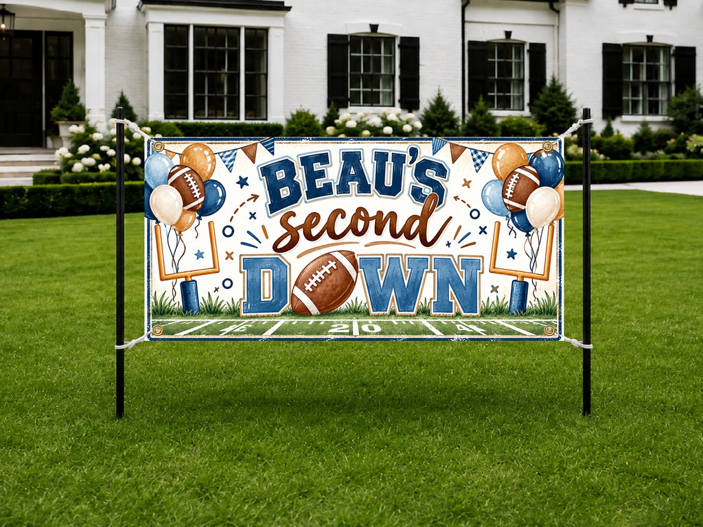 Second Down Football Banner