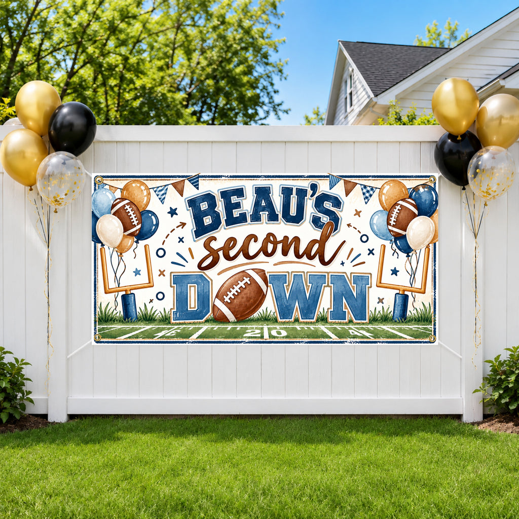 Second Down Football Banner