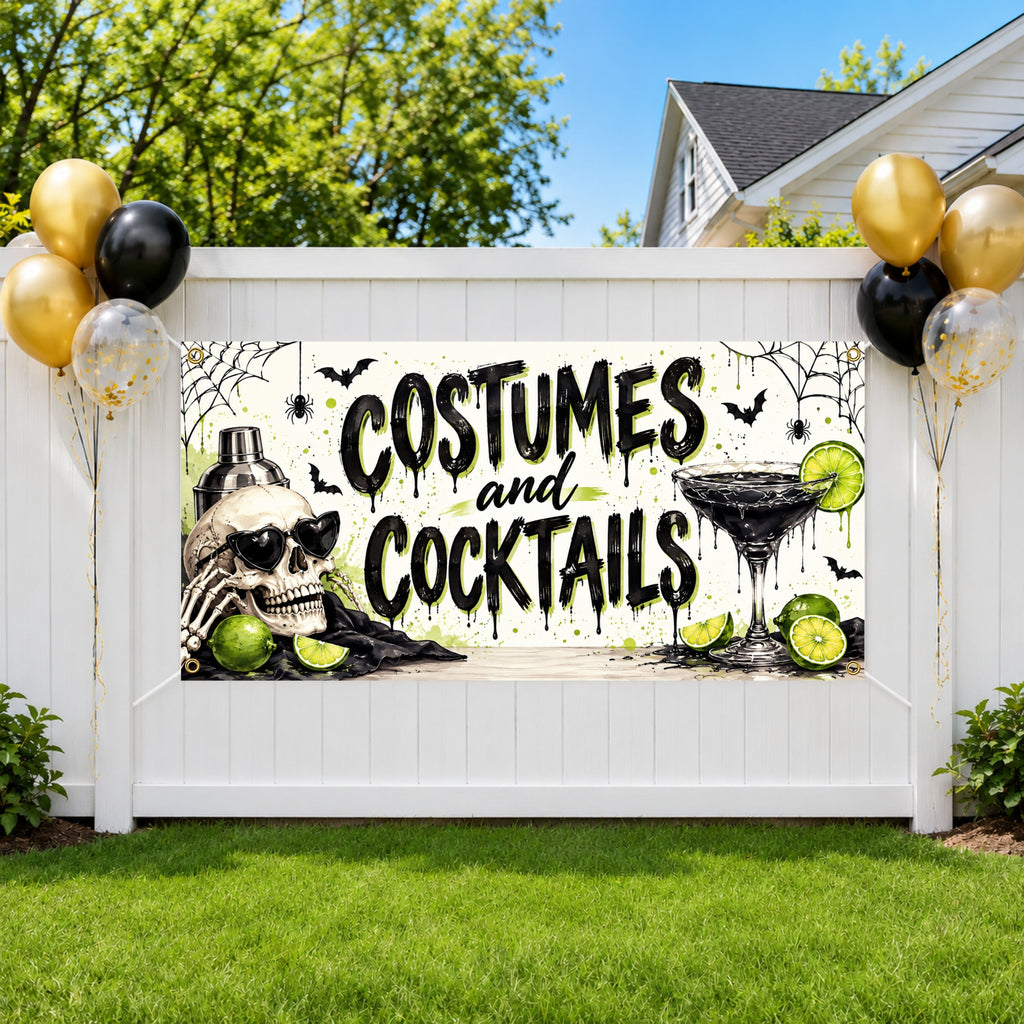 Costumes Cocktails Halloween Banner