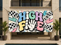 Checkered 5th Birthday Banner