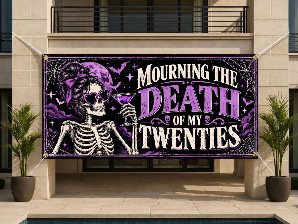 Skeleton 30th Birthday Banner