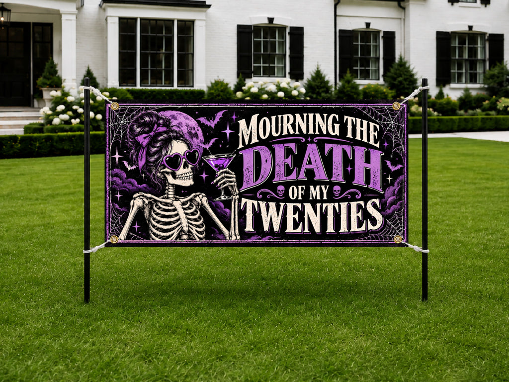 Skeleton 30th Birthday Banner