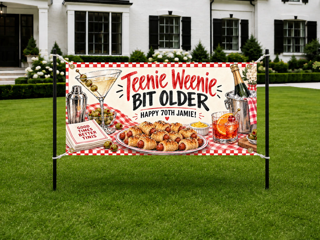 Cocktail 70th Birthday Banner