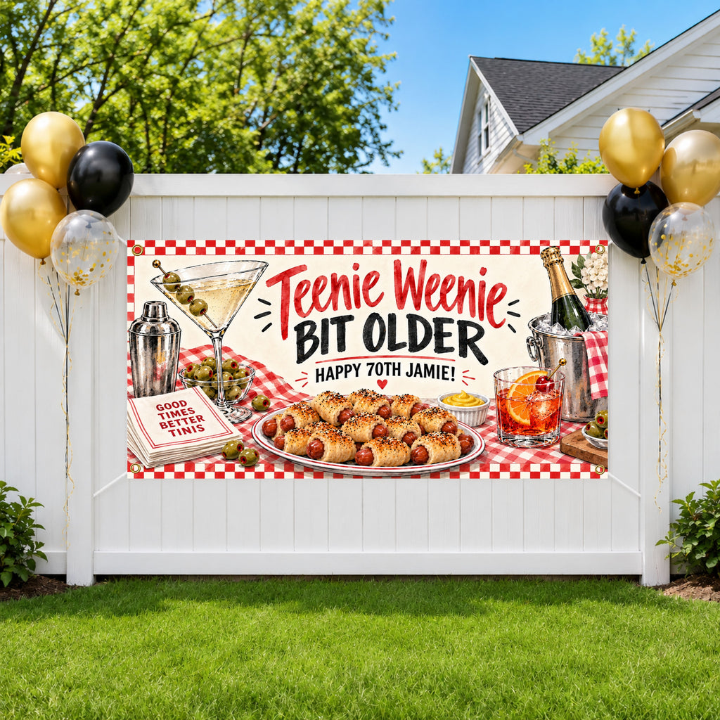 Cocktail 70th Birthday Banner