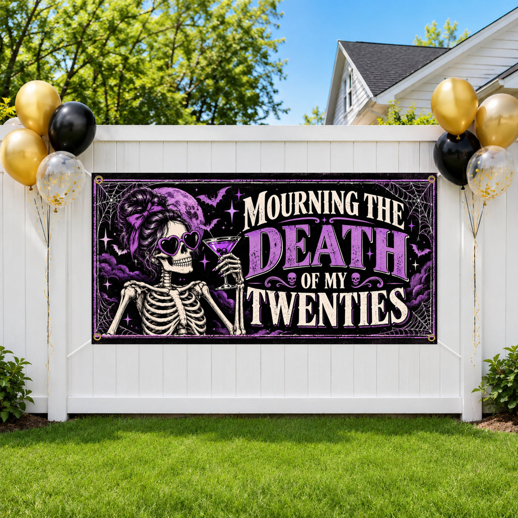 Skeleton 30th Birthday Banner