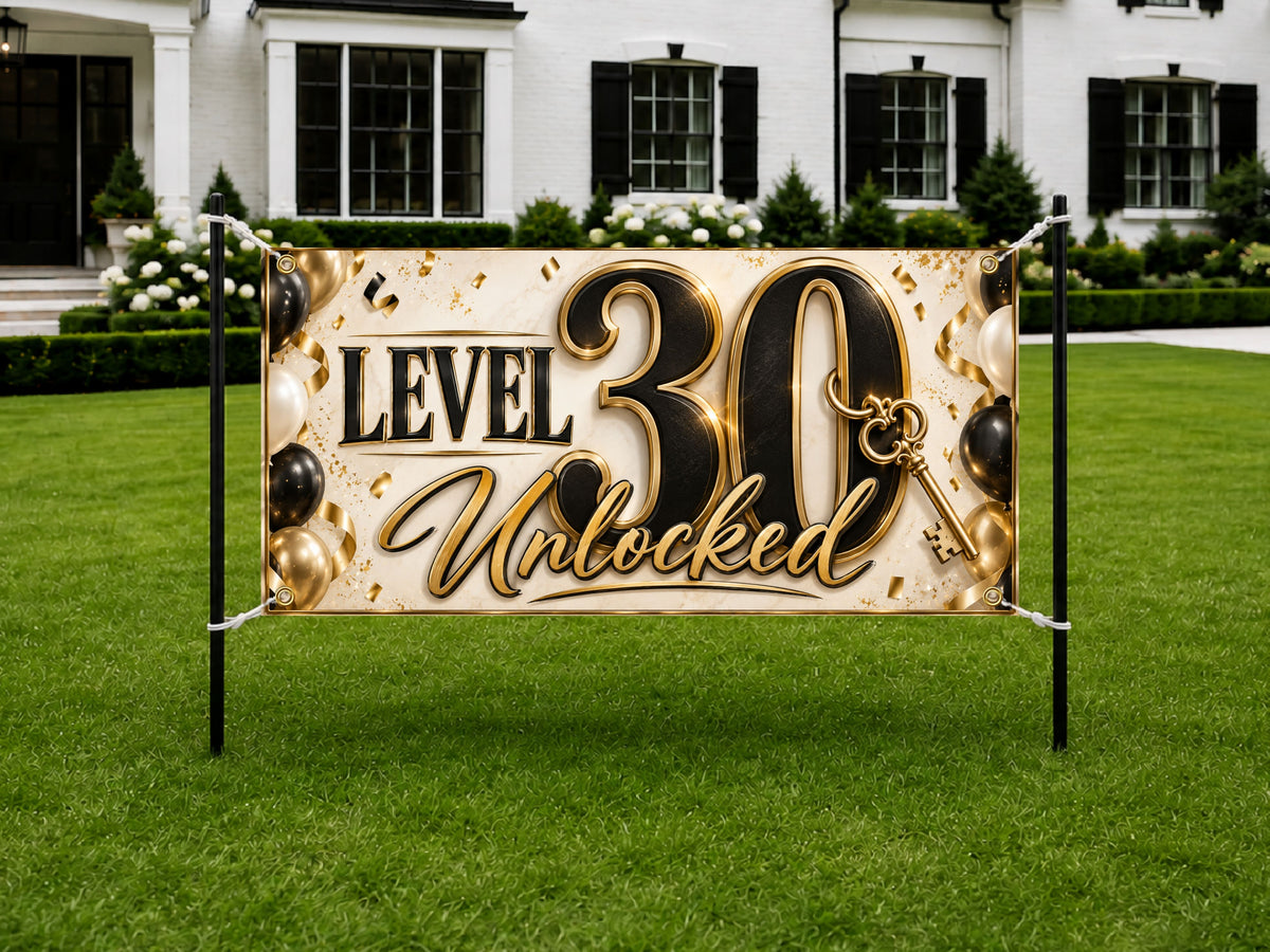 Level 30 Birthday Banner