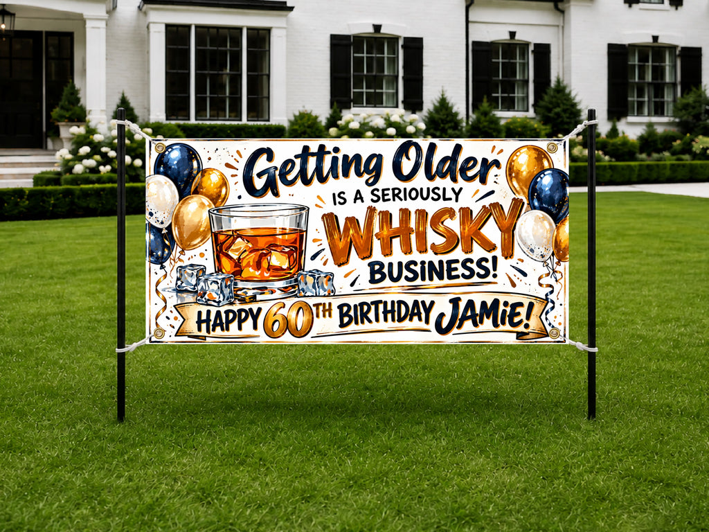 Whisky Business 60th Birthday Banner