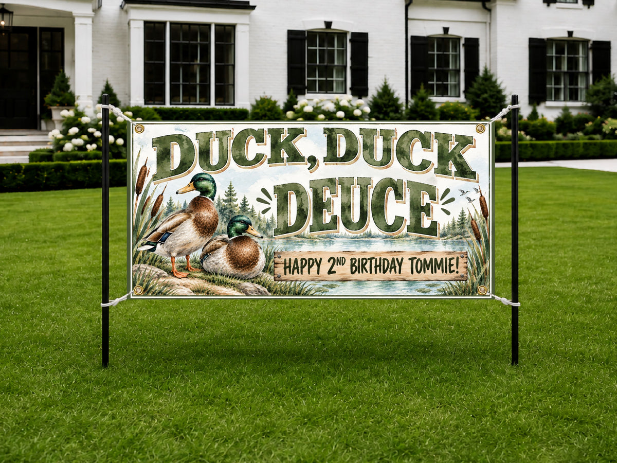 Duck 2nd Birthday Banner