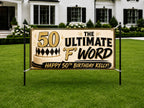 Funny 50th Birthday Banner, F Word Party Sign, Women Backdrop