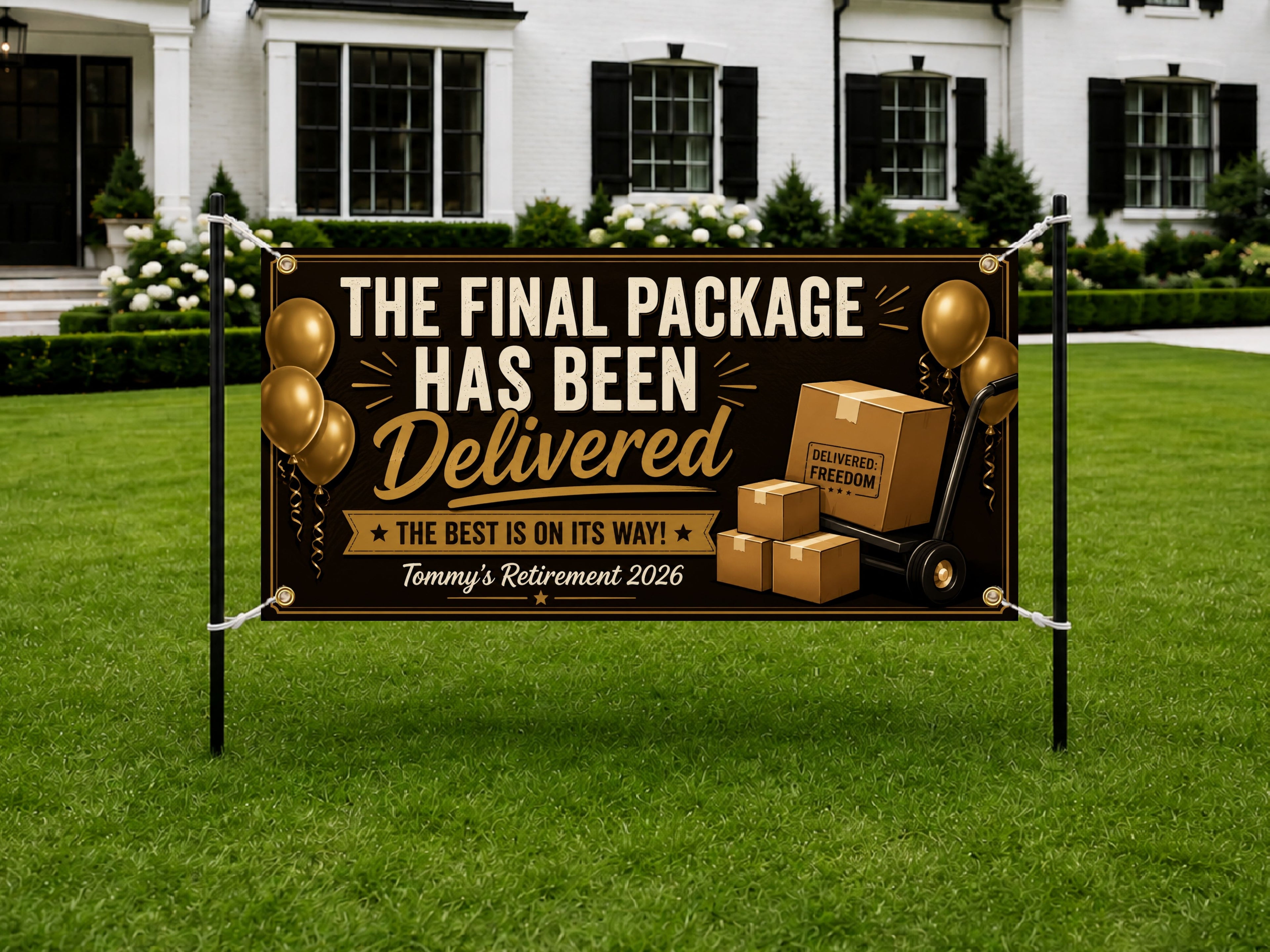 Retirement Party Banner, Funny Retirement Sign, Personalized Backdrop