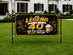 40th Birthday Banner, Funny Beer Party Backdrop, Legend Birthday Sign