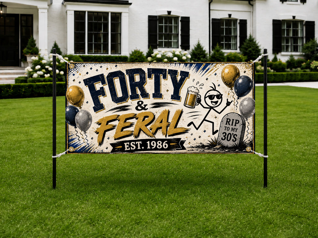 RIP 40th Birthday Banner