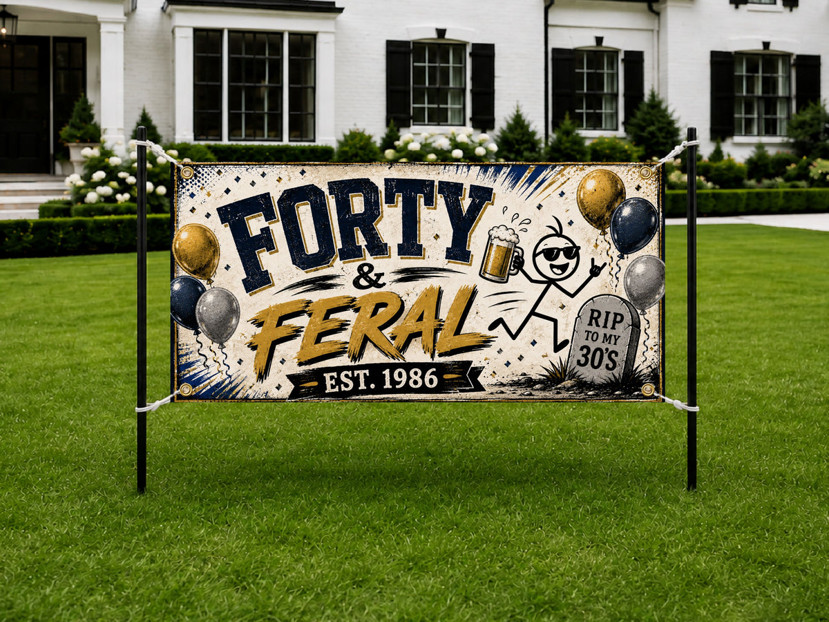 RIP 40th Birthday Banner