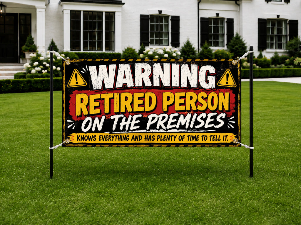 Funny Retirement Banner, Coworker Party Sign, Office Farewell Backdrop