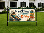 Chiropractor Retirement Banner, Backbone Retirement Sign, Farewell Backdrop