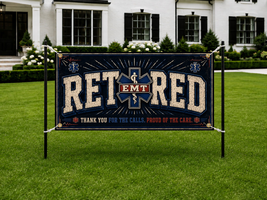 EMT Retirement Party Banner