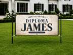 Basketball Graduation Banner, Senior Athlete Sign, Custom Name Backdrop