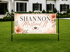 Masters Graduation Banner, Personalized Grad Party Sign Custom Name