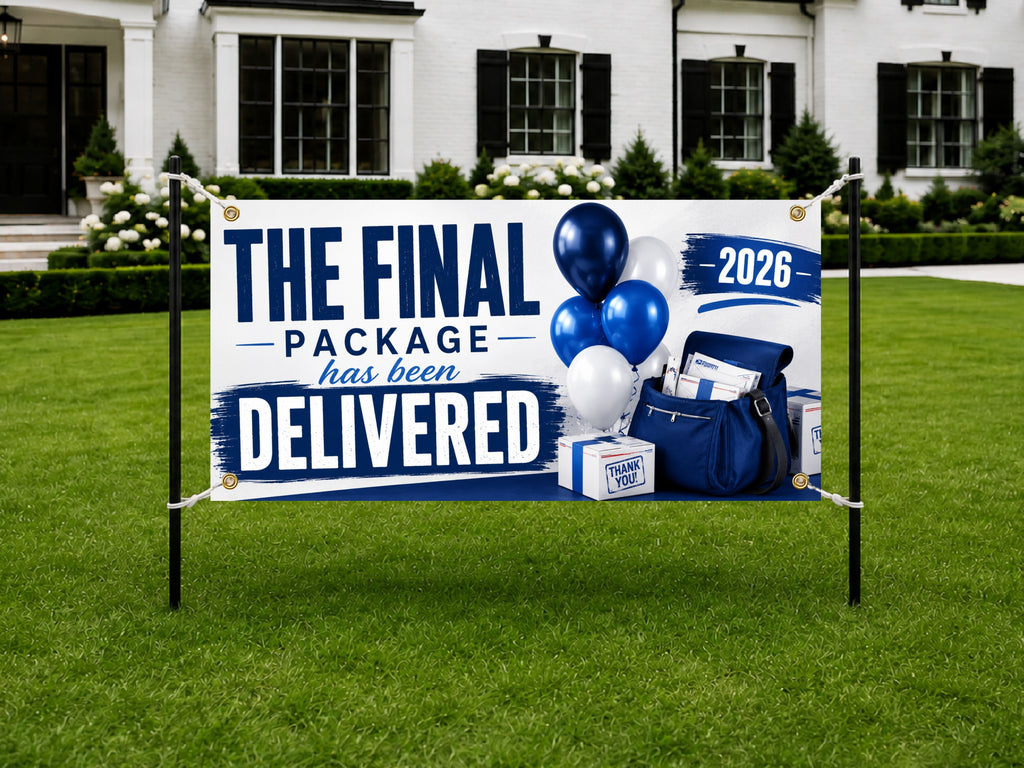 Retirement Banner, Postal Worker Retirement Sign, Final Package Backdrop