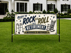 Funny Retirement Banner | Sarcastic Over the Hill Retirement Vintage Party Sign