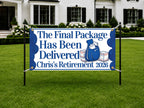 Retirement Party Banner, Final Package Retirement Sign, Mail Carrier Backdrop