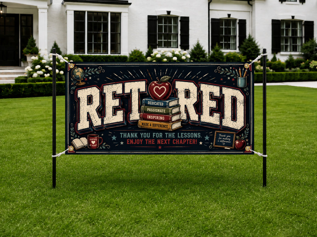 Teacher Retirement Party Banner